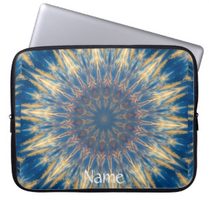 Capa Para Notebook Kaleidoscópio Blue Chakra Thunder_Cove