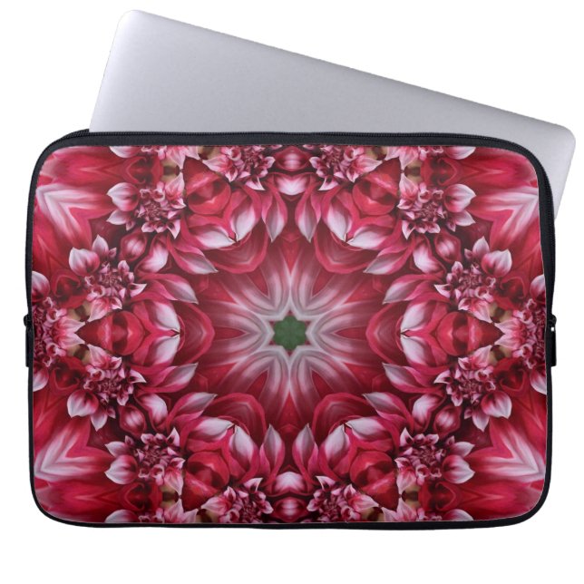 Capa Para Notebook Kaleidoscópio Crimson Dahlia (Frente)