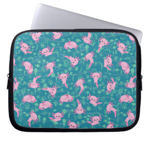 Capa Para Notebook Kawaii Axolotl no Oceano Eletrônicos Bag