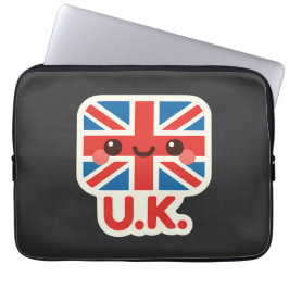 Capa Para Notebook Kawaii British Flag - Cute UK Design