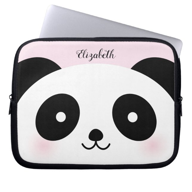 Capa Para Notebook Kawaii Cute Cartoon Panda Bear Nome Personalizado  (Frente)