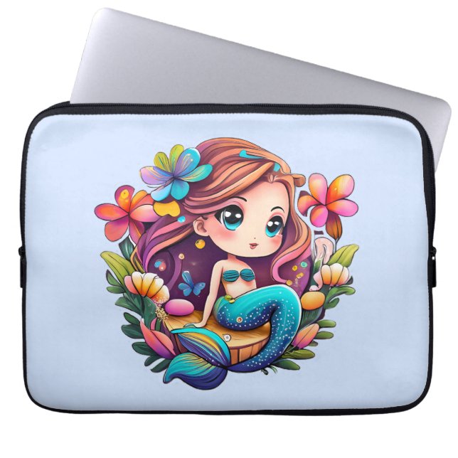 Capa Para Notebook Kawaii Mermaid (Frente)