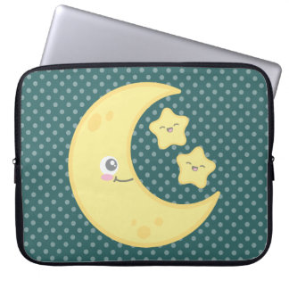 Capa Para Notebook Kawaii Moon e Stars Bolsa de laptop