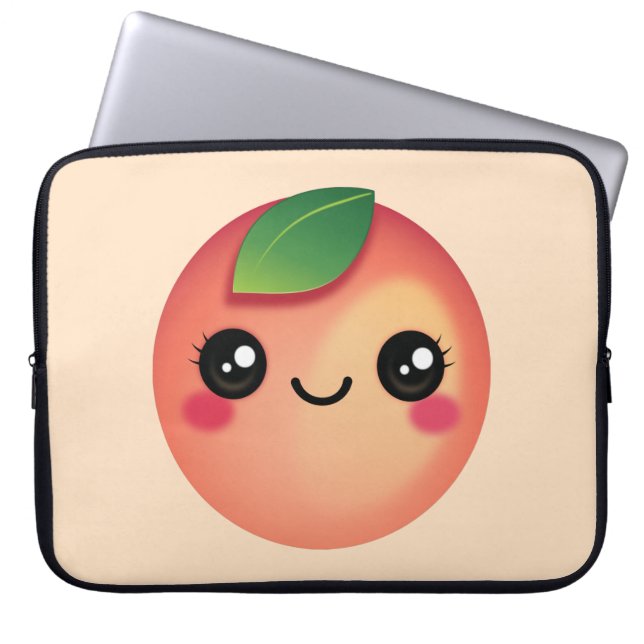 Capa Para Notebook Kawaii Peach Bolsa de laptop (Frente)