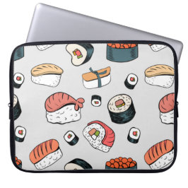 Capa Para Notebook Kawaii Sushi Rolls Pattern , padrão sushi