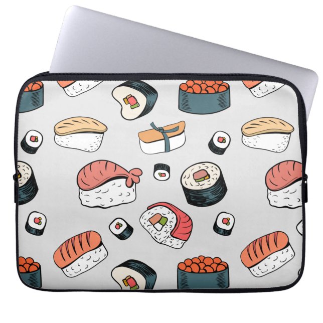 Capa Para Notebook  Kawaii Sushi Rolls Pattern Slip-On Sneakers (Frente)
