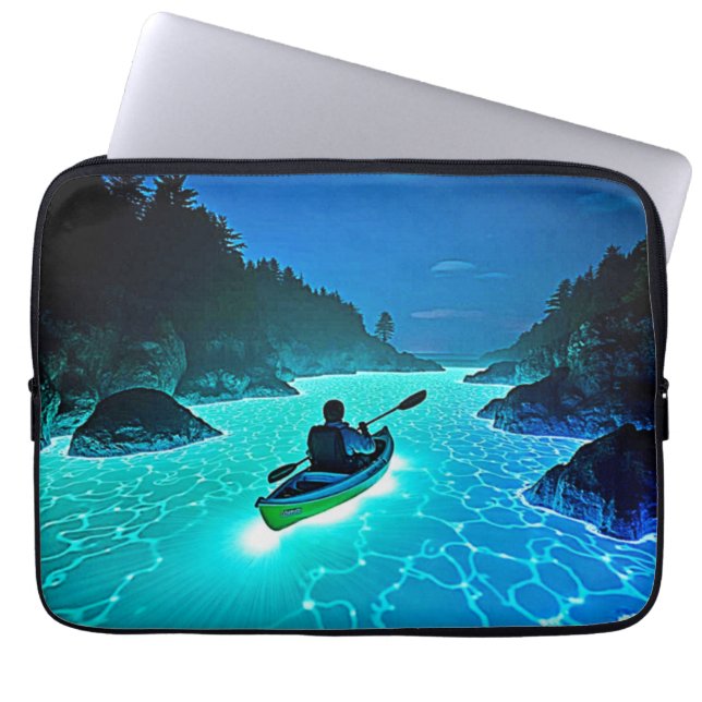 Capa Para Notebook Kayak em Design de água brilhante (Frente)