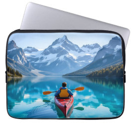 Capa Para Notebook Kayaking in Mountains Beautiful Nature