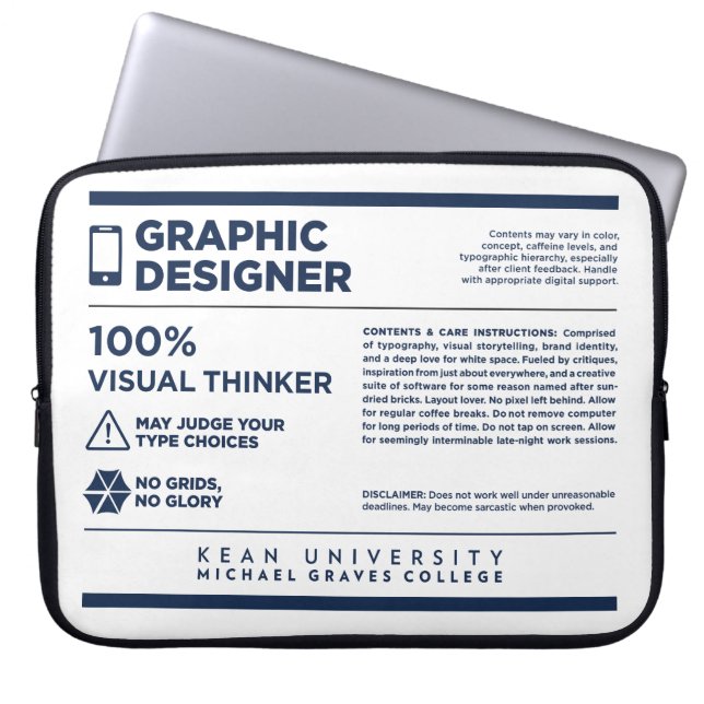 Capa Para Notebook Kean MGC Graphic Design Care Label (Frente)