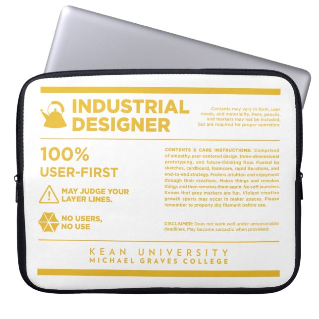 Capa Para Notebook Kean MGC Industrial Design Care Label (Frente)
