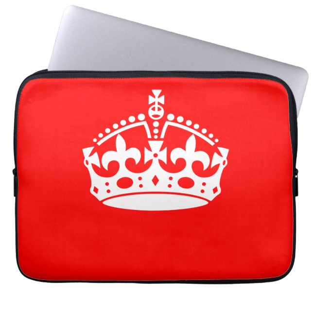 Capa Para Notebook KEEP CALM CROWN on Red Customize This! (Frente)