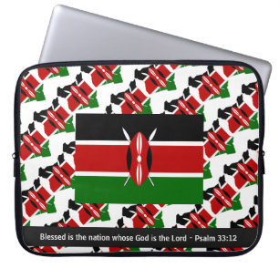 Capa Para Notebook KENYA abençoou Laptop Cristão Nação