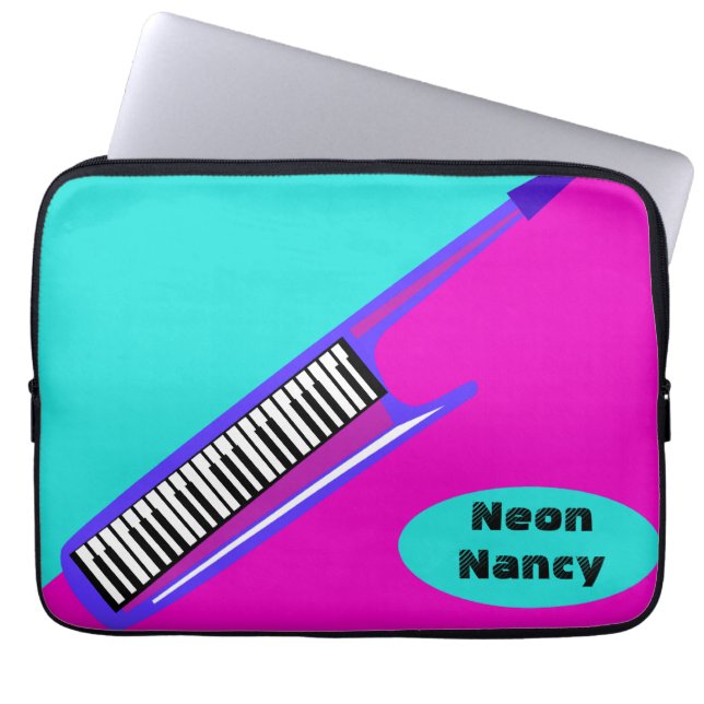 Capa Para Notebook Keytar Totalmente Neon anos 80 (Frente)