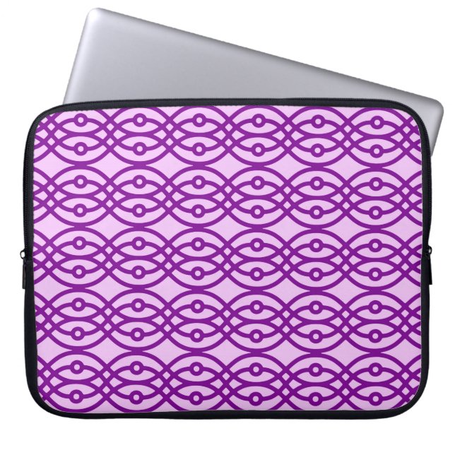 Capa Para Notebook Kimono impressão, lavanda e roxo (Frente)