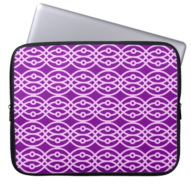 Capa Para Notebook Kimono impressão, roxo e lavanda (Frente)