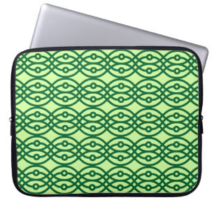Capa Para Notebook Kimono impressão, verde claro e escuro