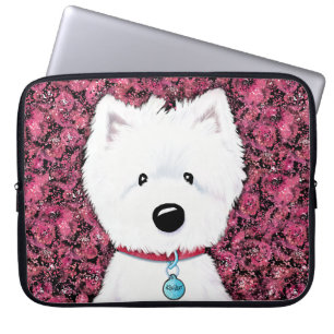 Capa Para Notebook KiniArt Westie Impressões Floral