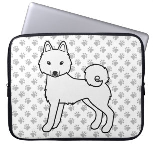 Capa Para Notebook Klee Kai Cute Cartoon Cog Branco