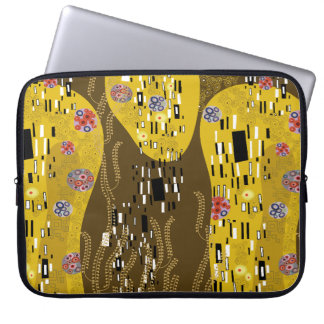 Capa Para Notebook Klimt Inspirou Dourada Arte Nouveau O Beijo