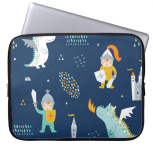 Capa Para Notebook Knight Dragon Castle Padrão Infantil