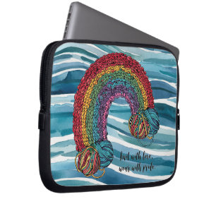 Capa Para Notebook Knit com Visto de amor com Orgulho