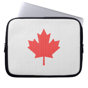 Capa Para Notebook Knit Style Maple Leaf Knitting Motif