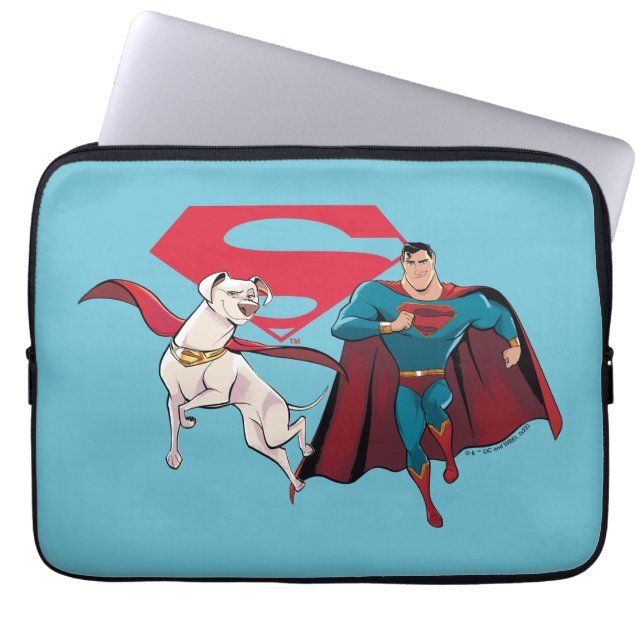 Capa Para Notebook Krypto e Superman (Frente)