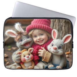 Capa Para Notebook Kuschelfreunde im Herbstzauber