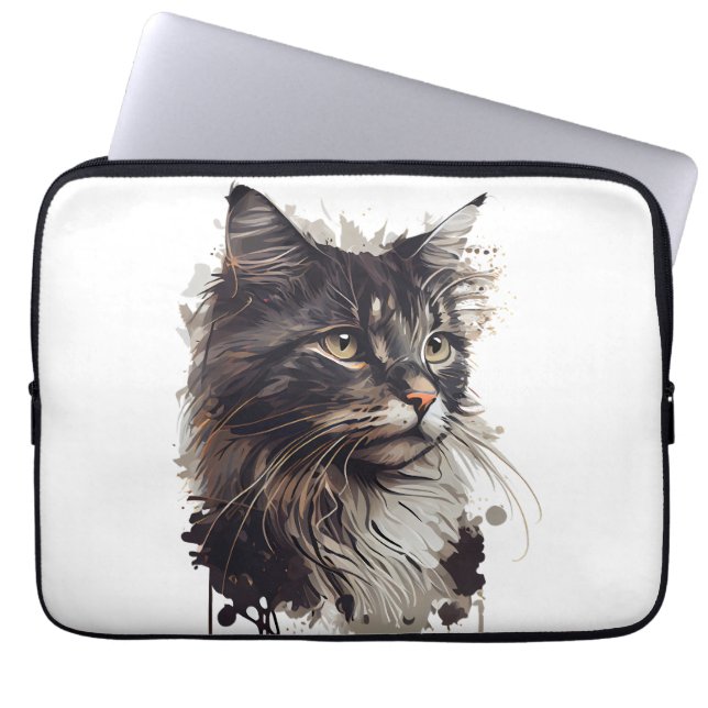 Capa Para Notebook La Elegancia felina en tu vida (Frente)