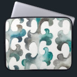 Capa Para Notebook La Mer<br><div class="desc">La Mer VIII de Chariklia Zarris. Padrão de aquarela criando formas repetidas exclusivas em um fundo branco.</div>