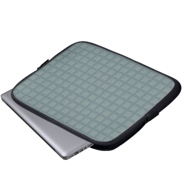 Capa Para Notebook Lã Tweedy Cinza e Salvia (Frente Inferior)