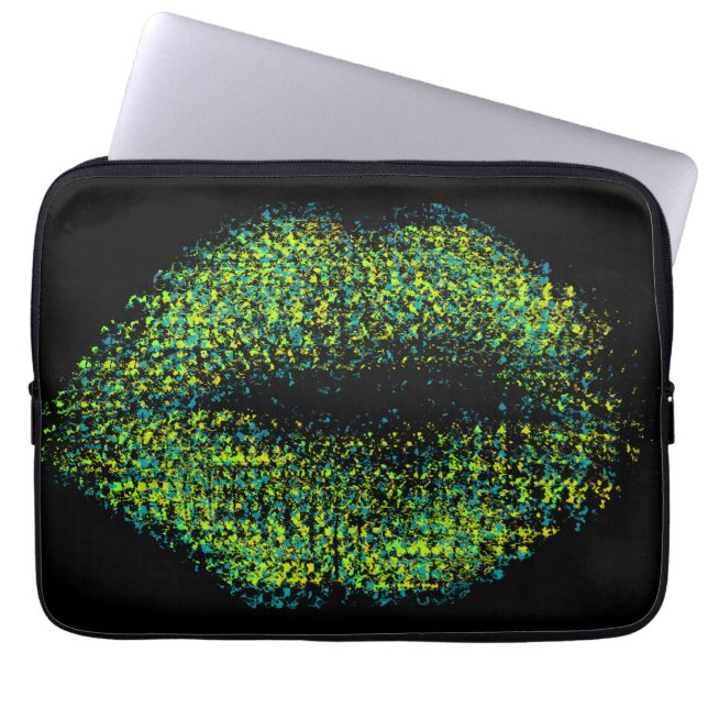 Capa Para Notebook Lábios modernos de arte Abstrato nº 12 (Frente)