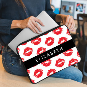 Capa Para Notebook Lábios Vermelhos, Batom Vermelho, Padrão De Lábios