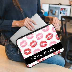 Capa Para Notebook Lábios Vermelhos, Lábios Rosa, Beijo, Seu Nome, Pe