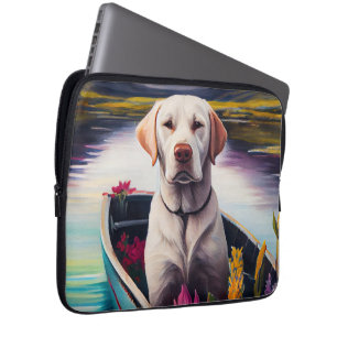 Capa Para Notebook Labrador em um remo: Uma aventura cênica