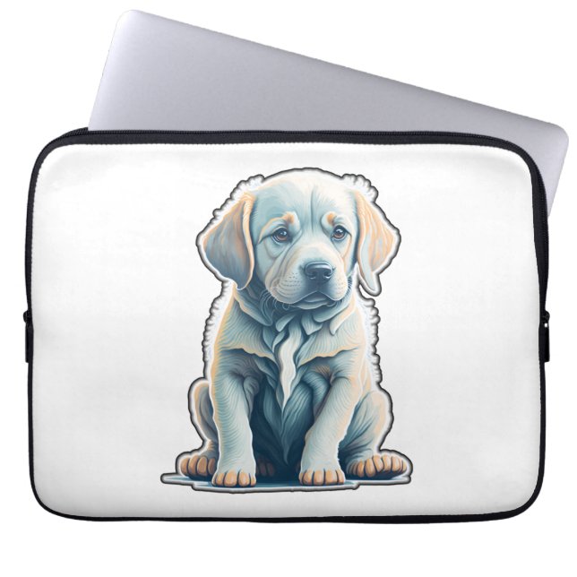 Capa Para Notebook Labrador Retriever Calm Puppy (Frente)