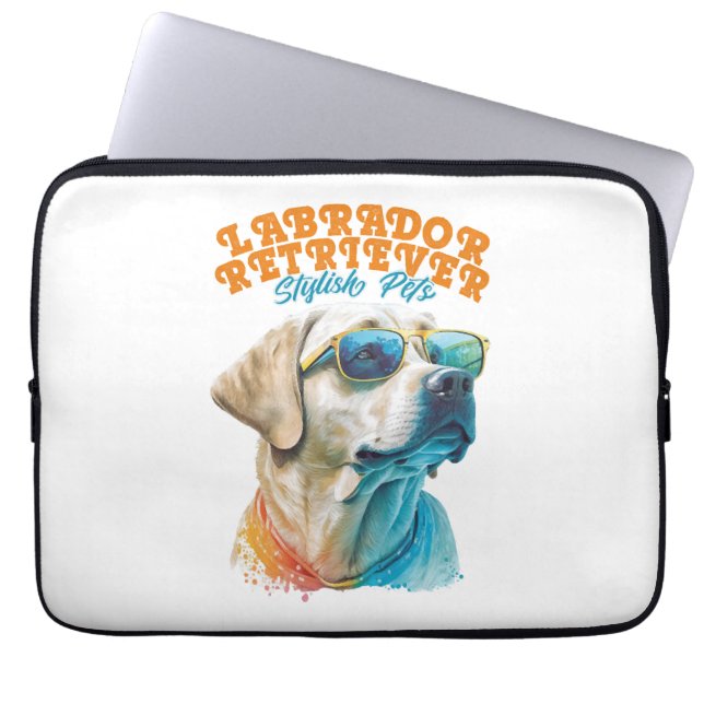 Capa Para Notebook Labrador Retriever Na moda Pets (Frente)