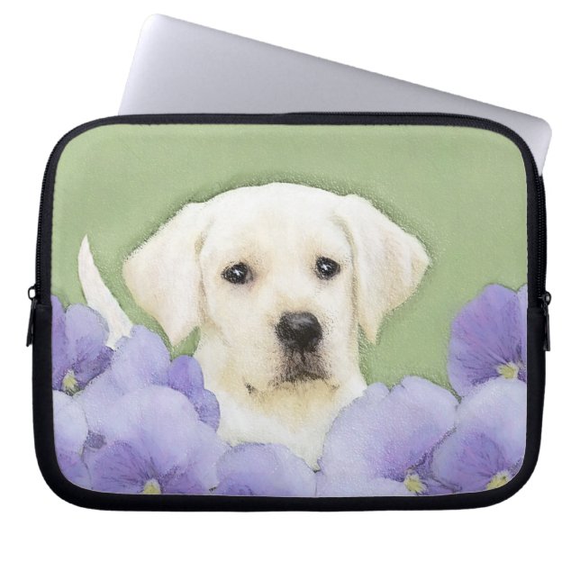 Capa Para Notebook Labrador Retriever Puppy Pintura Original (Frente)