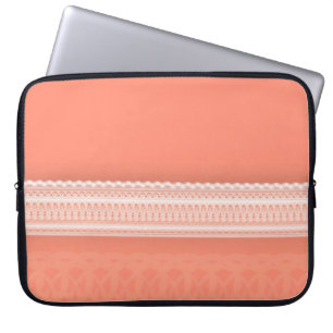 Capa Para Notebook Laço delicado contra o coral vibrante