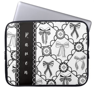 Capa Para Notebook Laço Preto Coquete