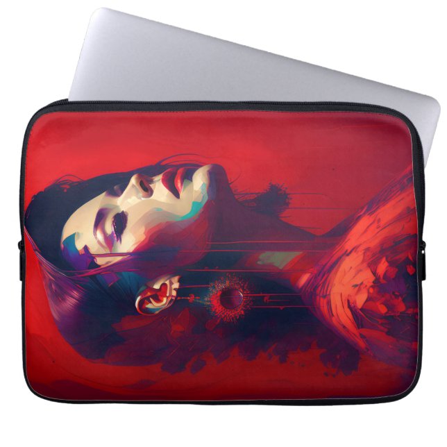 Capa Para Notebook Lady In Red (Frente)