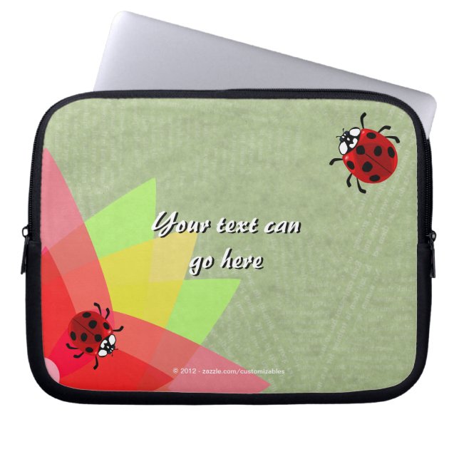 Capa Para Notebook Ladybug de sete pontas (Frente)
