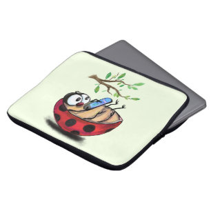 Capa Para Notebook Ladybug Feliz por Telefone - Desenho de Cartoon