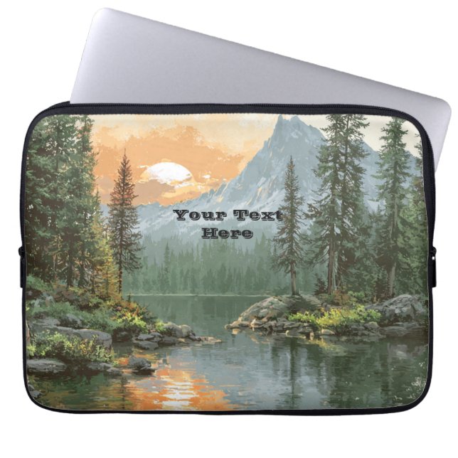Capa Para Notebook Lago ao Pôr do Sol (Frente)