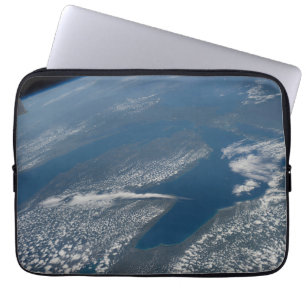 Capa Para Notebook Lago Michigan, Lago Huron E Estado De Michigan.