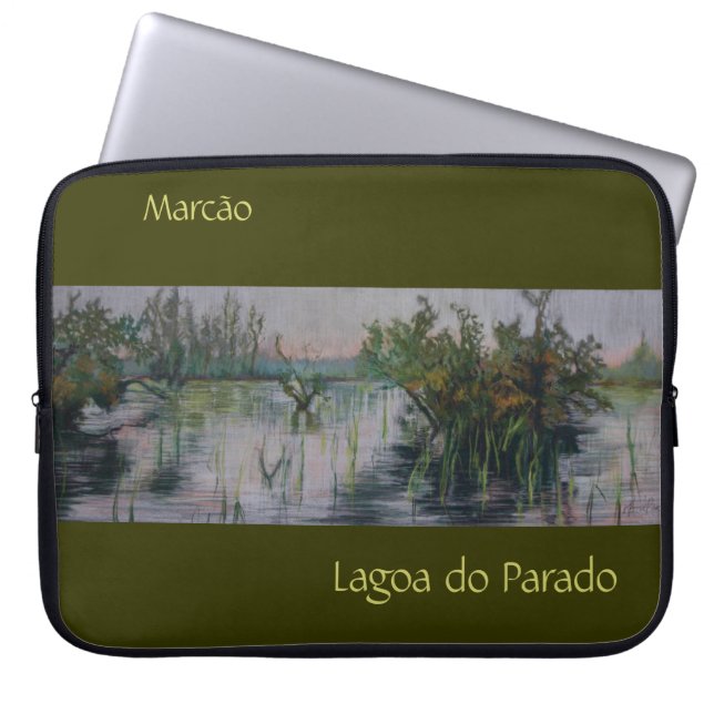 Capa Para Notebook Lagoa faz a caixa customizável limitada Parado do (Frente)