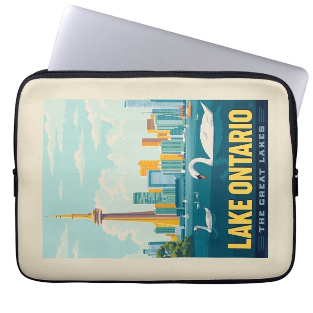 Capa Para Notebook Lagos excelente | Lago Ontario (Frente)