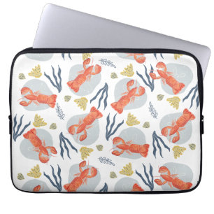 Capa Para Notebook Lagosta Aquarela Crustáceo Praia Dólares de Areia
