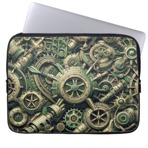 Capa Para Notebook Lágrimas industriais verdes a vapor