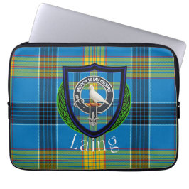 Capa Para Notebook Laing Scottish Clan Tartan & Crest